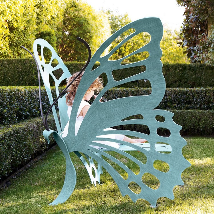 sculpture moderne ambiance-romantique-papillon-métal