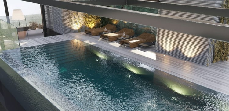 toit-terrasse-moderne-piscine-infinity-chaise-longues-modernes