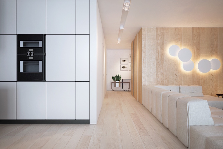 déco-murale-bois-clair-canapé-rembourré-suspension-globe