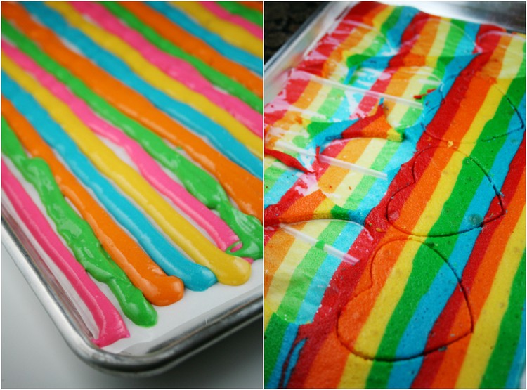 gâteau-surprise-nappage-coloré-arc-ciel