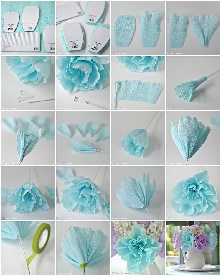 DIY fleur en papier tutoriels en photos et idées de