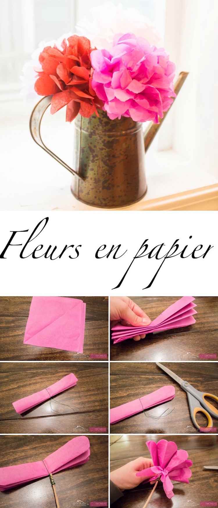 DIY-fleur-papier-de-soie-étapes