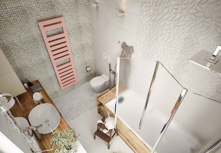 aménagement-petite-salle-bain-carrelage-clair-idées