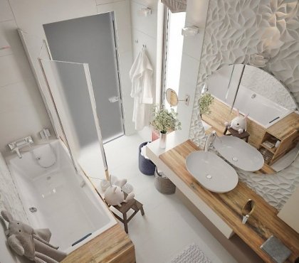 aménagement-petite-salle-bain-idées-blanc-bois