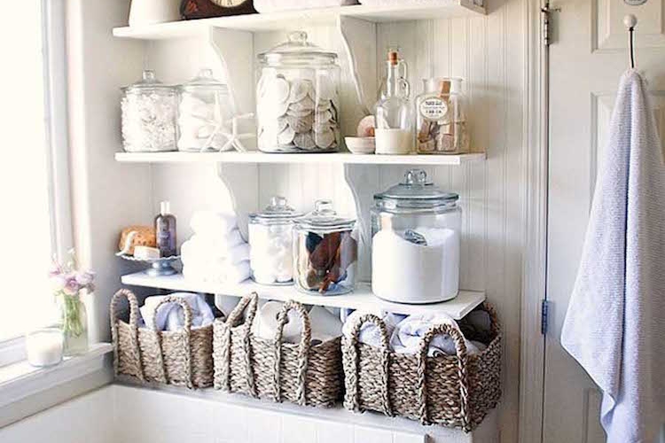 Astuce rangement salle de bain- 15 idées modernes, rétro ou champêtre chic