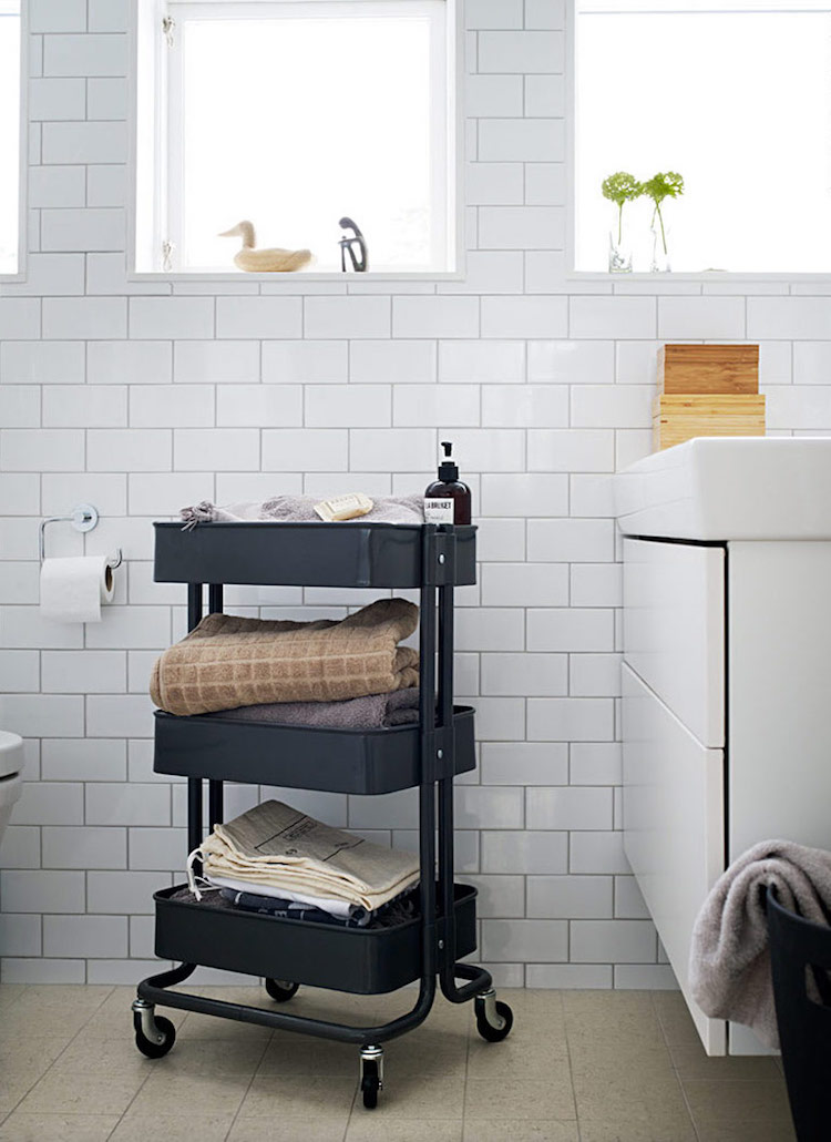 Astuce rangement salle de bain- 15 idées modernes, rétro ou champêtre chic