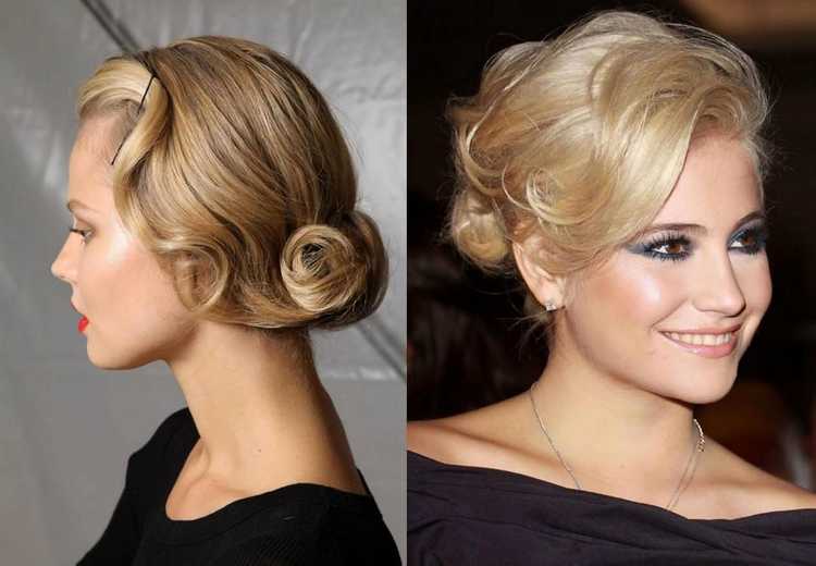 coiffure-cheveux-mi-long-chignon-rétro-frange-longue