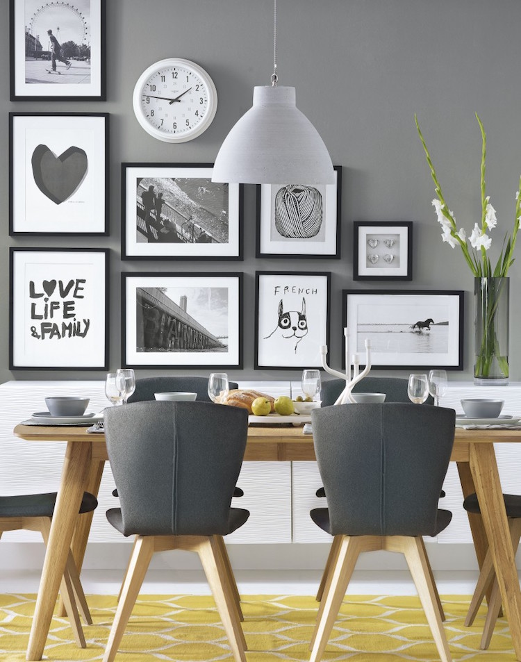 décoration-salle-manger-gris-blanc-bois-naturel-clair