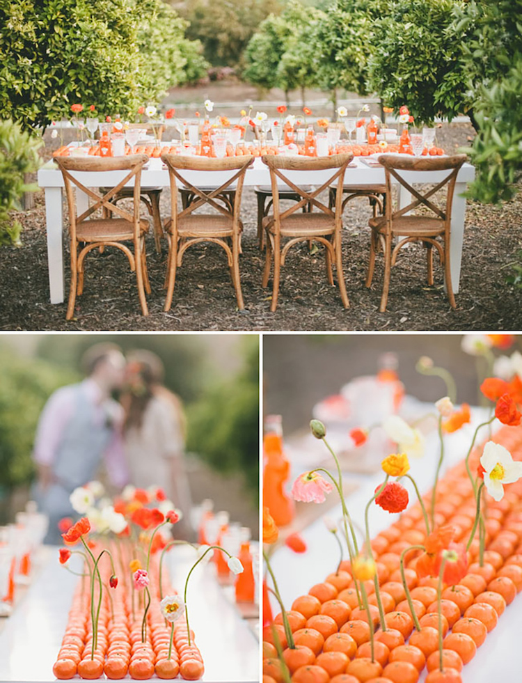 idée-DIY-deco-mariage-pas-chere-mandarines-fleurs
