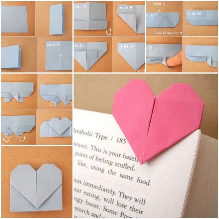 marque-page-diy-origami-coeur