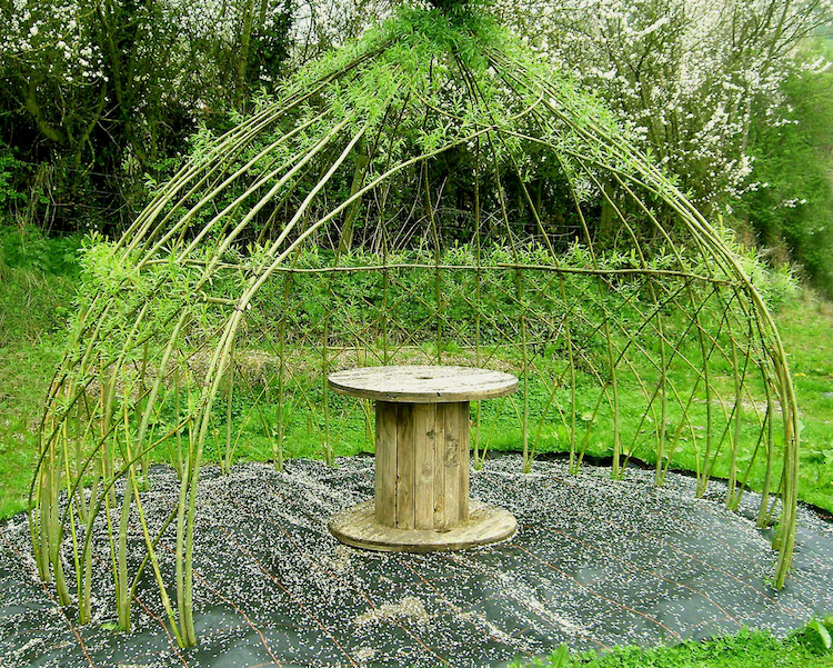 Structure végétale en saule tressé 20 idées de déco de jardin vivante