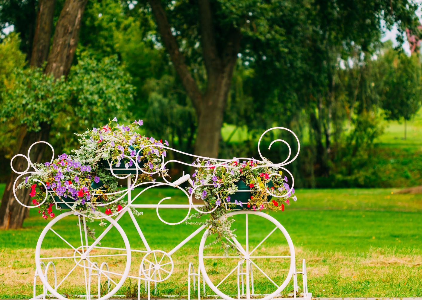 vélo déco jardin fer-forgé