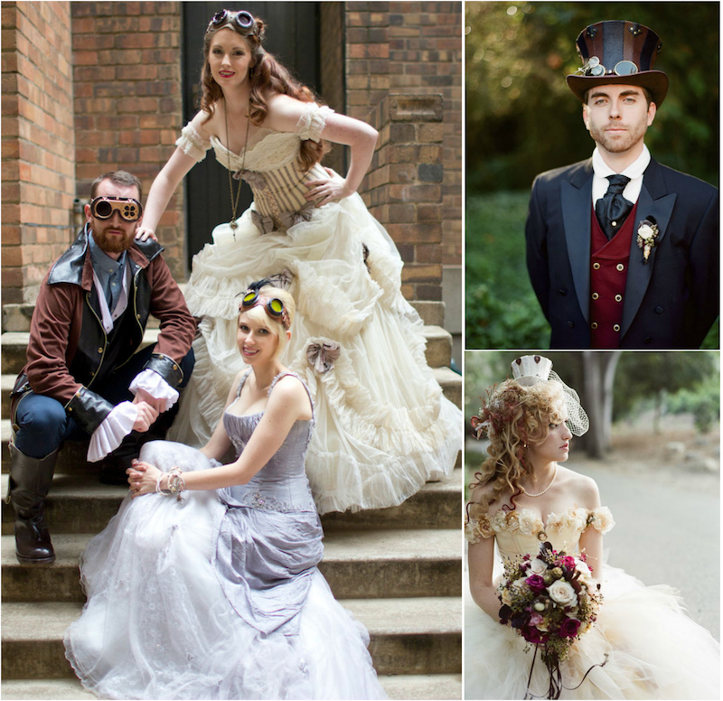 mariage-steampunk-idées-robe-mariée-costume-marié-accessoires
