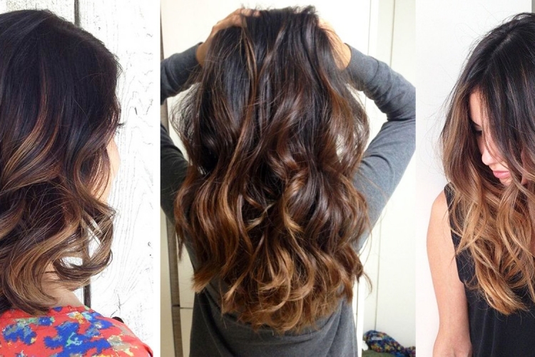 Balayage miel sur cheveux châtain foncé ou clair