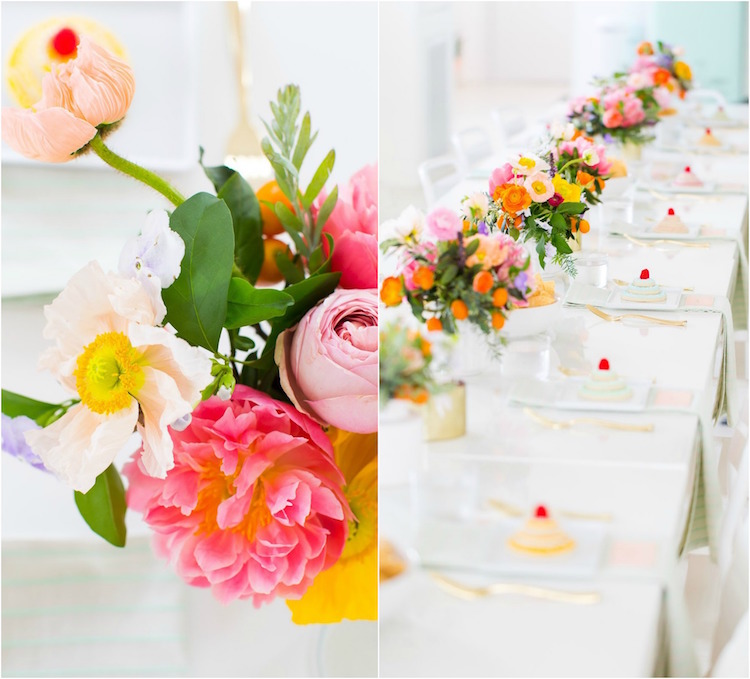 centre-table-floral-mariage-printemps-couleurs-acidulées-pivoines-anémones-dahlias