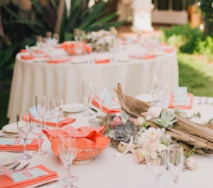 centre-table-pour-mariage-plage-bois-flotté-succulentes-étoiles-de-mer
