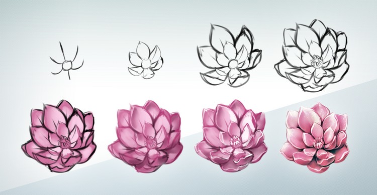 fleur-dessin-idées-étapes