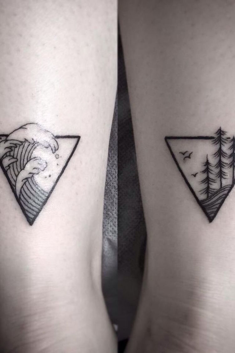 tatouage voyage couple-mer-montagne