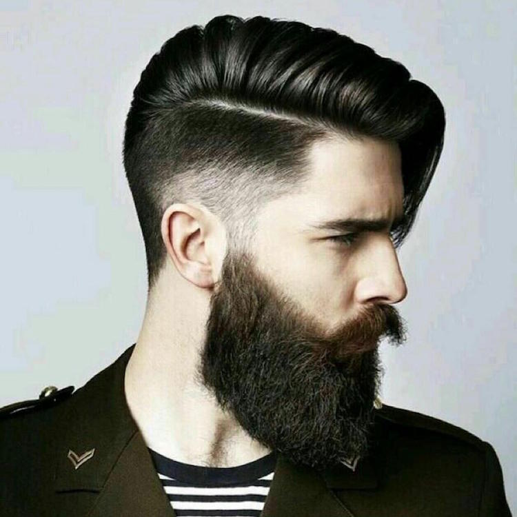 degradé-progressif-homme-sidecut-ceveux-longs-dessus-barbe-longue