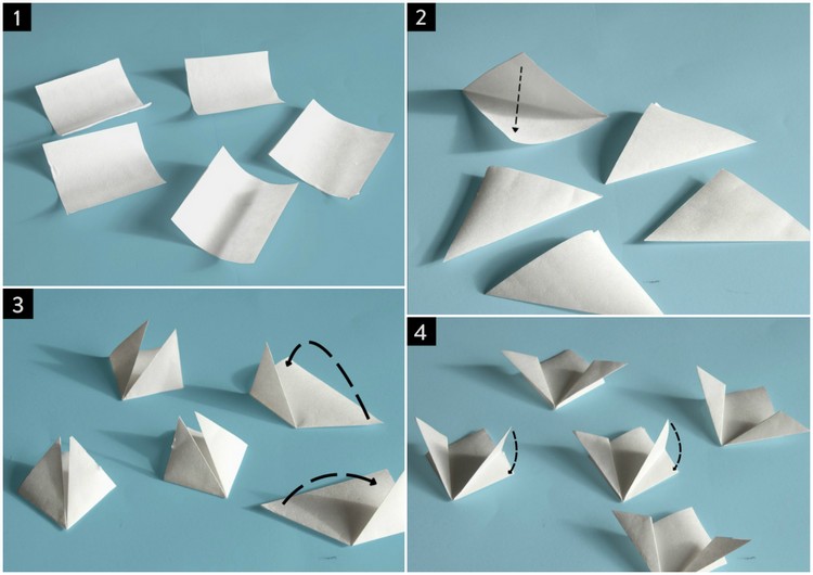 origami-facile-fleur-Kisidama-étapes-pliage-suivre