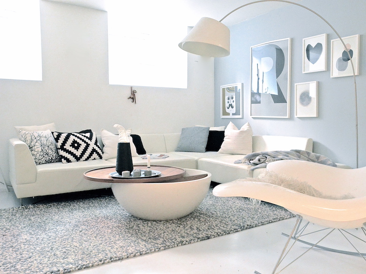 tapis-salon-contemporain-tapis-gris-blanc-canapé-blanc