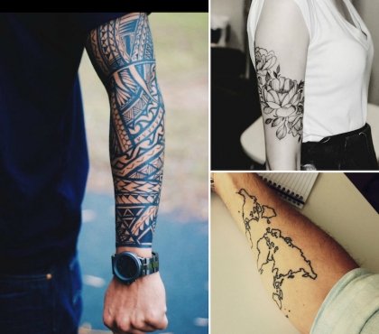 tatouage-avant-bras-demi-manchette-bras-complet