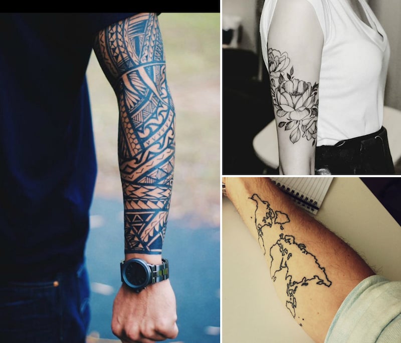 tatouage avant bras demi-manchette-bras-complet