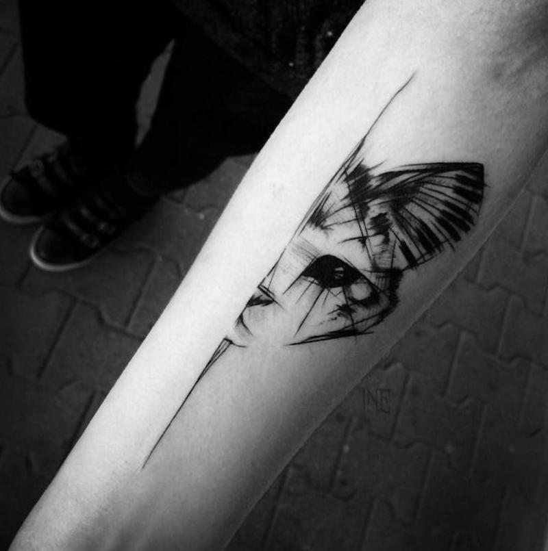tatouage-chat-original-avant-bras