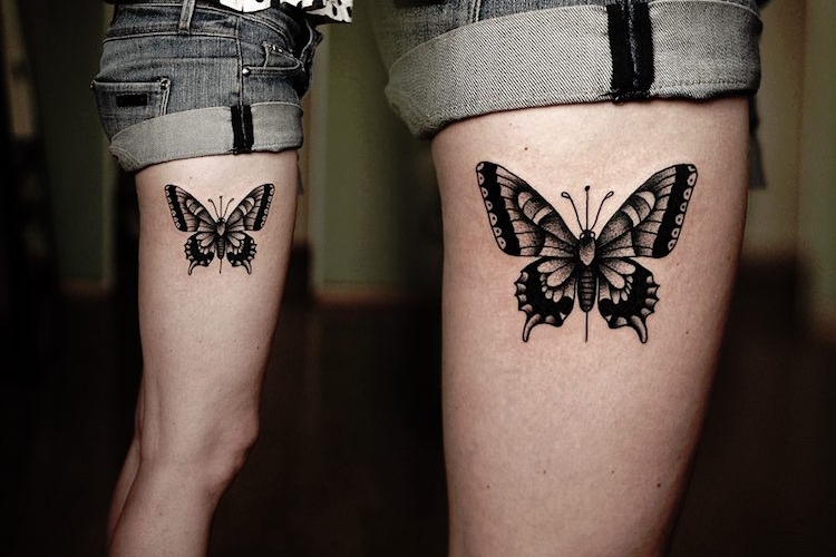 Tatouage papillon femme – signification et idées