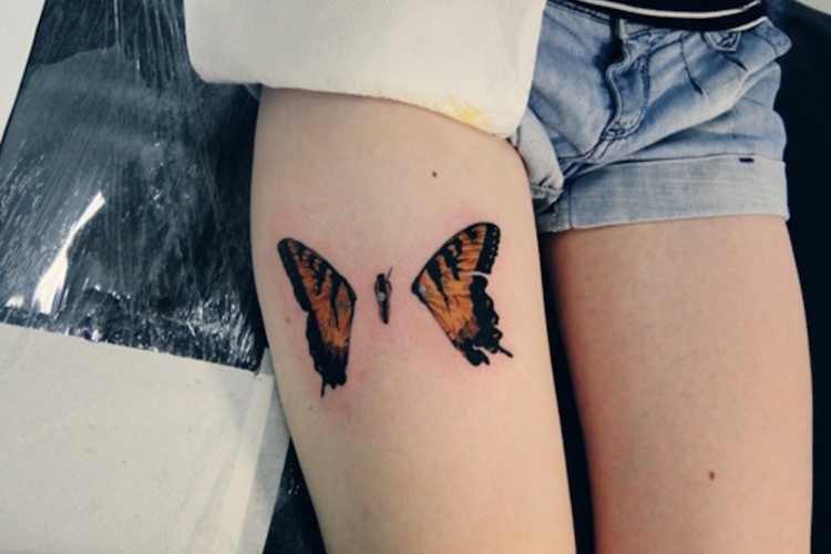 Tatouage papillon femme – signification et idées