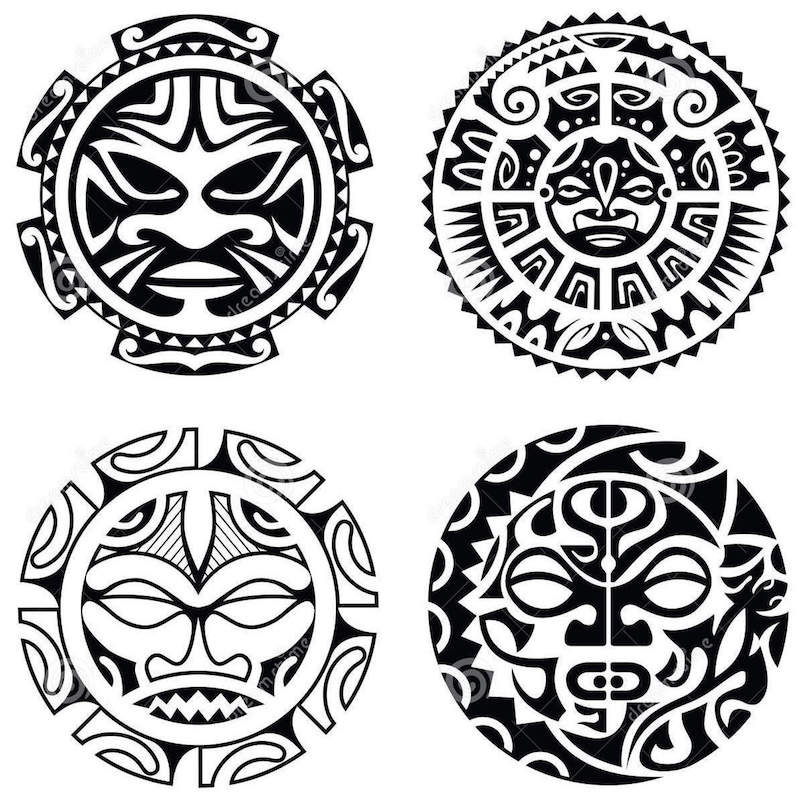 tatouage-polynésien-Tiki-masques-homme-dieu
