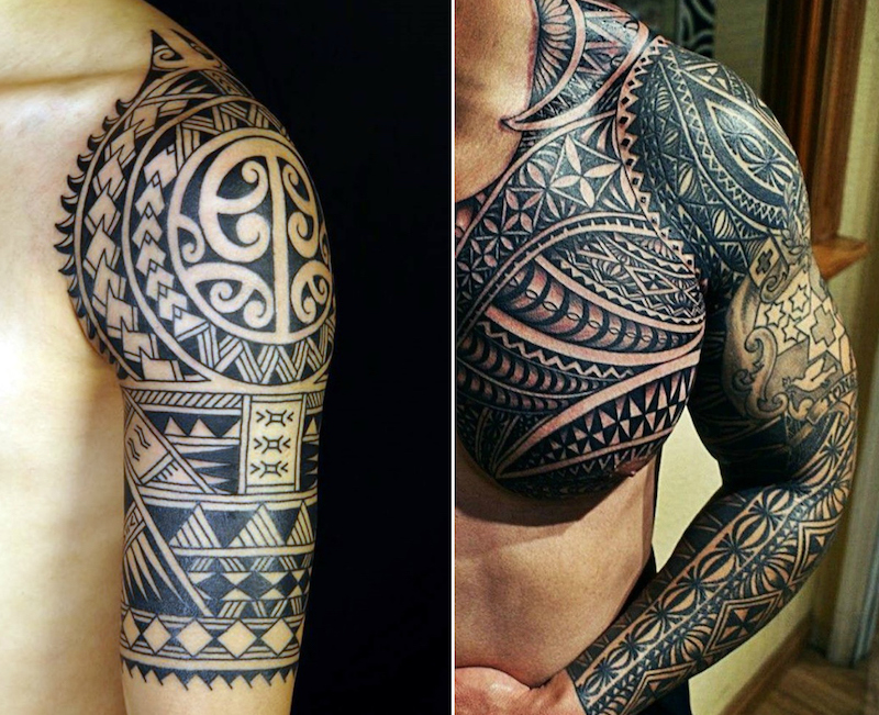 tatouage-tribal-polynésian-épaule-manchette