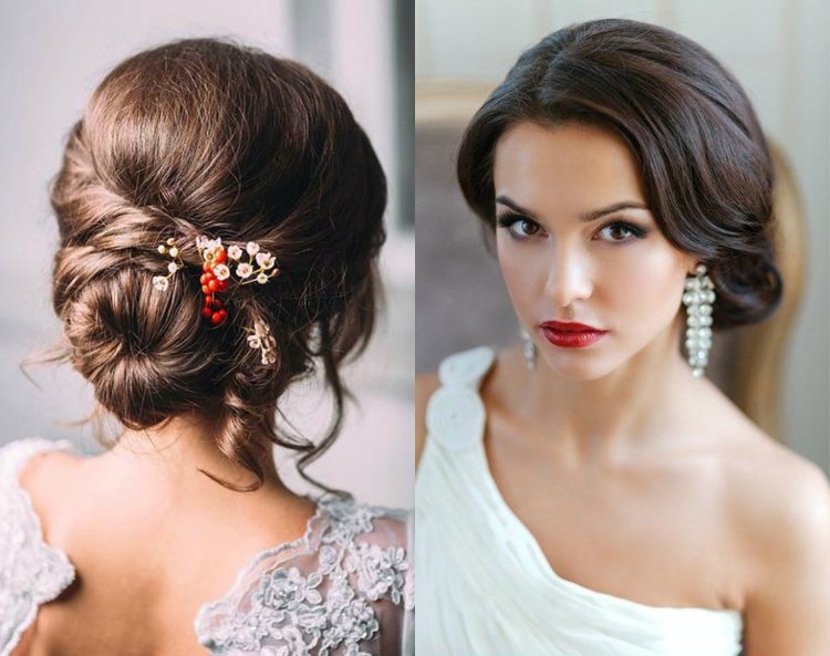 coiffure de mariée chignon-bijoux-fleurs