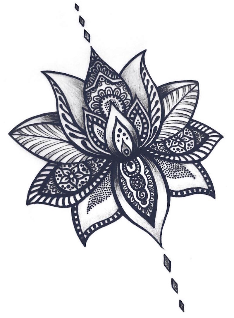 dessin-tatouage-femme-fleur-mandala