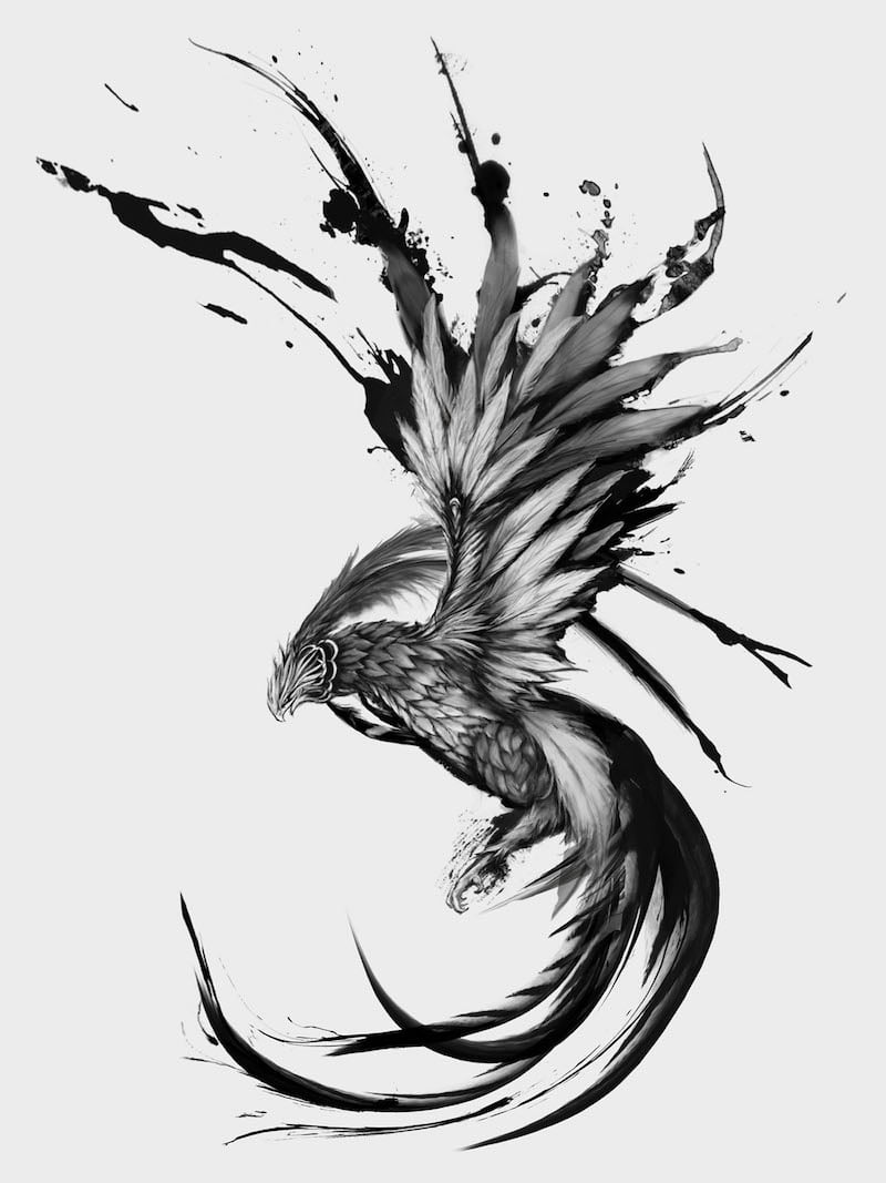 dessin-tatouage-phénix-phoenix-légendaire