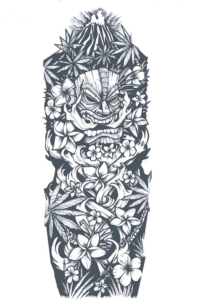 dessin-tatouage-polynésien-bras-entier