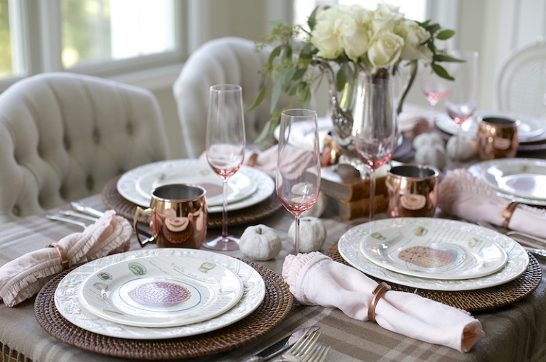 déco-table-cosy-chic-automne-cuivre-rose-poudré