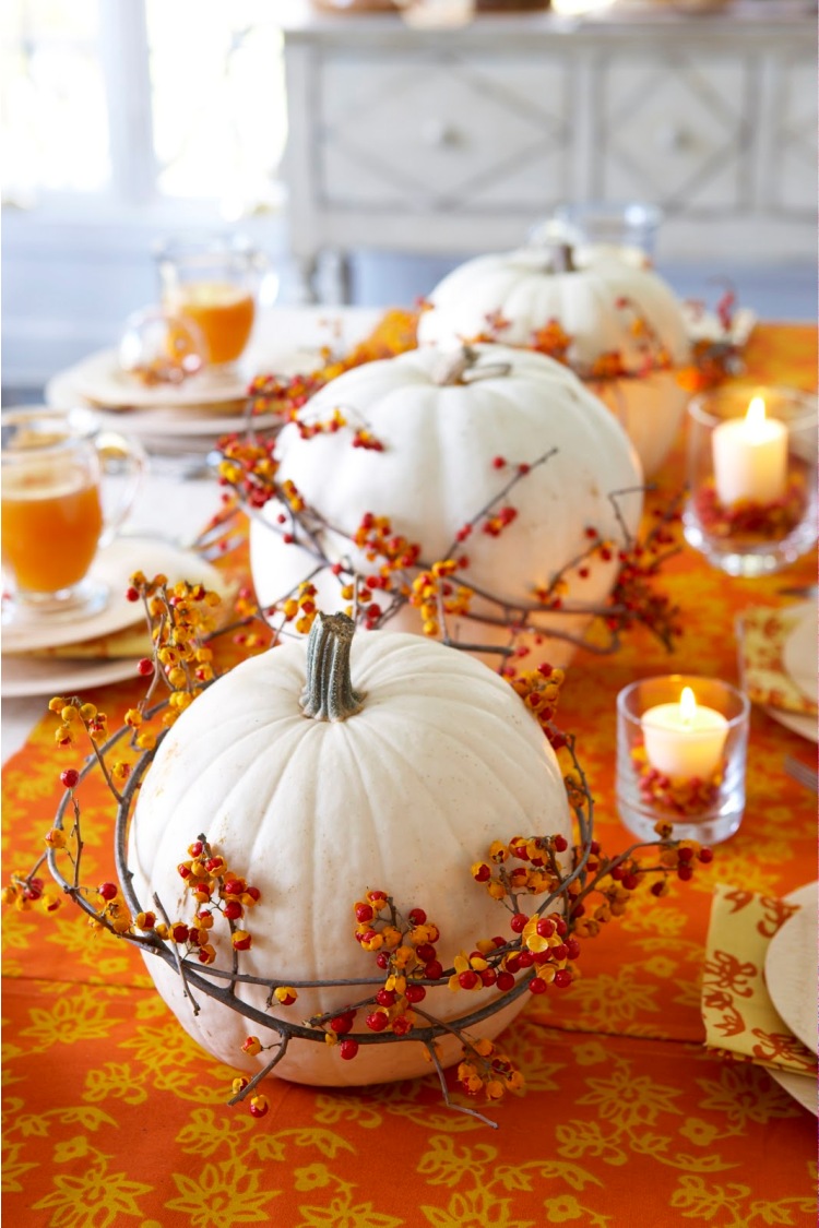 décoration-thème-automne-nappe-orange