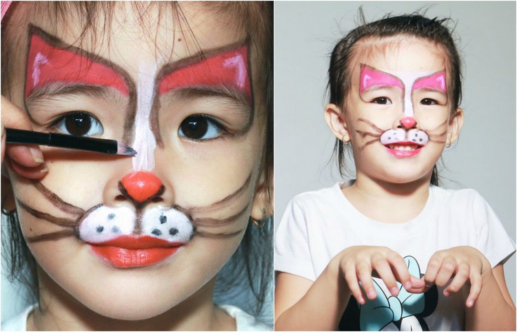 maquillage-chat-enfant-halloween-étapes