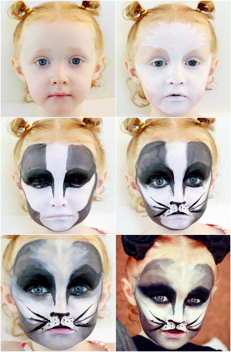 maquillage-chat-halloween-fille-étapes