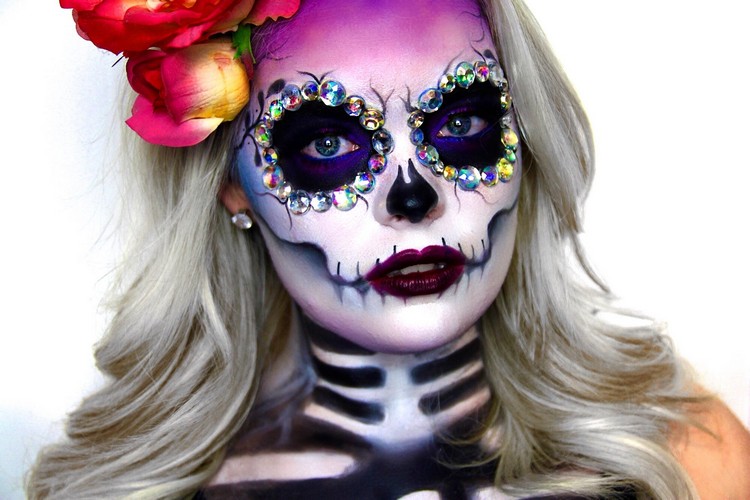 Maquillage t te de mort mexicaine parce qu on l adore