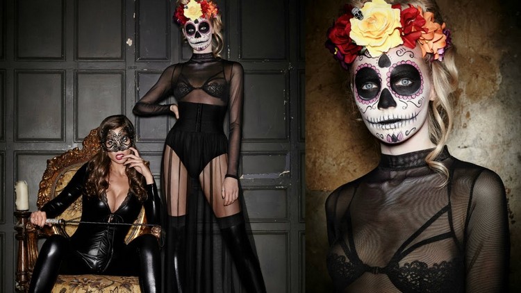 maquillage tête de mort mexicaine filles
