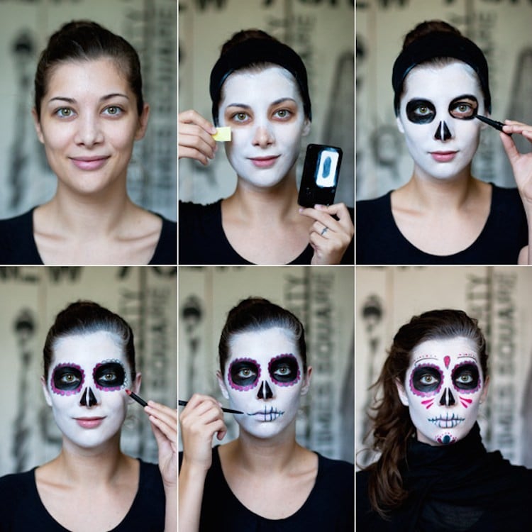 maquillage-tête-mort-mexicaine-tutos