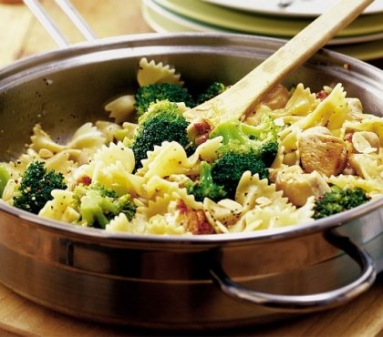 recette-brocoli-penne-poulet-champignons