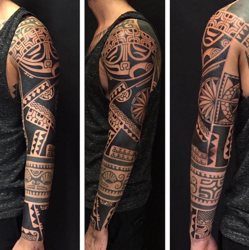 tatouage tribal bras homme tribus maori