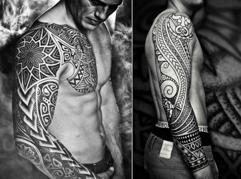 tatouage-bras-poilynésien-motifs-symboliques