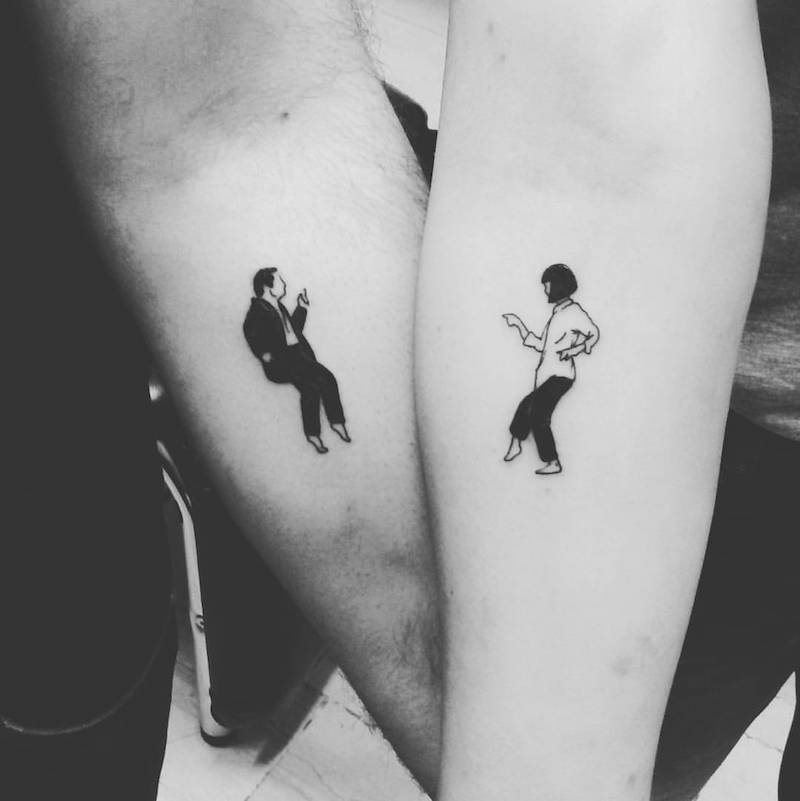 tatouage-couple-thème-Pulp-Fiction-John-Travolta-Uma-Turman