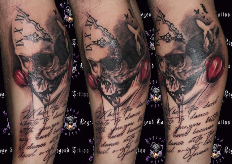 tatouage tête de mort de style-buena-vista