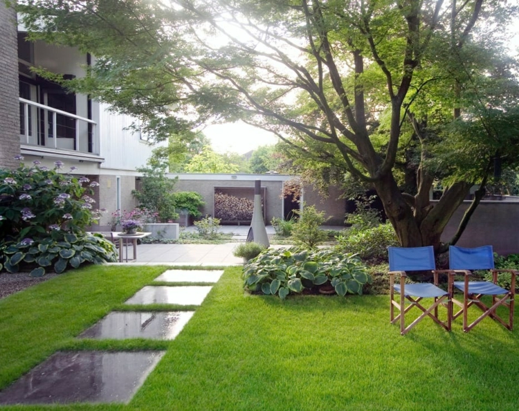 aménagement-jardin-paysager-moderne-allée-pas-japonais