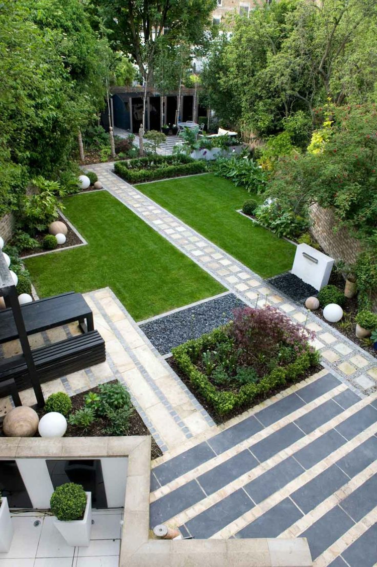 Aménagement Jardin Paysager Moderne Avec Coin De Détente En 80 Idées